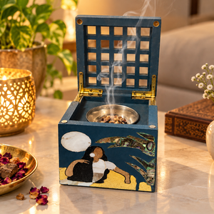 Brûleur d'encens artisanal personnalisé OEM ODM avec lettrage de Dubaï, incrustation de nacre, compatible avec l'encens tibétain/chinois/japonais - Product Image 5