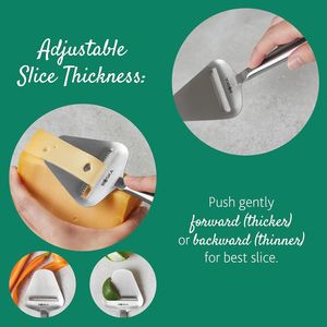 Affettatrice per Formaggio Copenhagen in Acciaio Inox, Utensile Multifunzionale Manuale Argento per Tutti i Tipi di Formaggio - Product Image 2