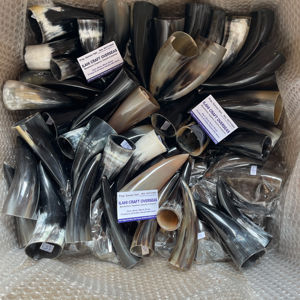 Paire de cornes de bison polies pour décoration murale, design Art Déco écologique, grandes tailles 10 et 18 pouces, pour mariage, anniversaire, Nouvel An, nouveauté - Product Image 1