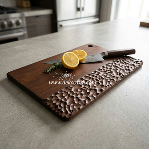 Tabla de Cortar Rectangular de Madera de Teca Antigua, 1.5 cm de Grosor, Duradera, Ecológica, Apta para Lavavajillas, Utensilios de Cocina para Uso Doméstico y Comercial - Product Image 5