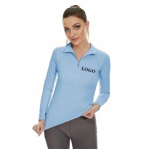 Camisas Ecuestres de Manga Larga Color Azul Marino Personalizadas al por Mayor de Wida Sports 2026, Tops para Montar a Caballo para Mujer, Se Aceptan OEM y ODM - Product Image 4