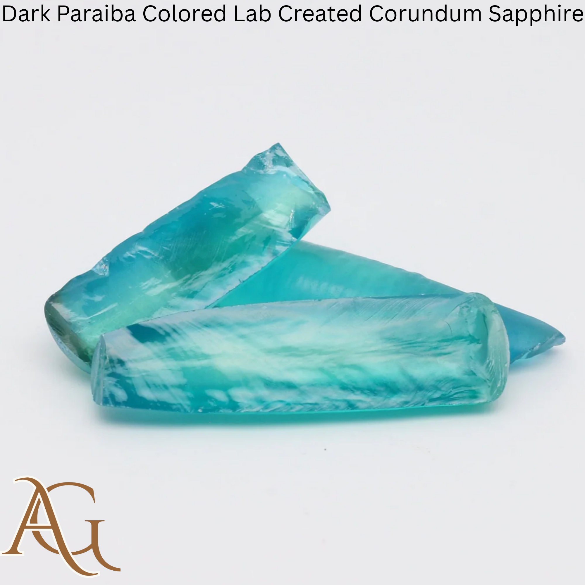 Dark Paraiba Colored Lab Created Corundum