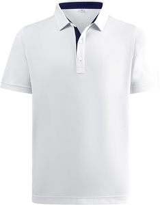 เสื้อแขนสั้นผู้ชาย ระบายอากาศได้ดี ซับเหงื่อ ผ้าถัก |   ชุดกอล์ฟสีพื้นแบบปรับแต่งได้สำหรับใส่ลำลอง - Product Image 4