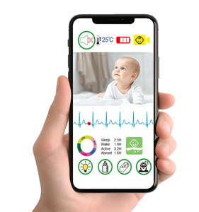 Moniteur respiratoire de sommeil pour bébé de grande taille capteur de rythme cardiaque connexion application Bluetooth 24h pièces de sécurité | vidéo et audio de qualité HD - Product Image 3