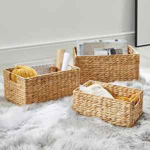 Eco-Friendly Multifunctional <b>storage</b> <b>baskets</b> for Home Organization Purpose Hyacinth Woven Flower Handheld Hole <b>Storage</b> <b>Basket</b> - Product Image 4