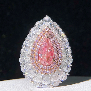 Pear Cut Diamond <b>Cocktail</b> <b>Ring</b> 18K Solid <b>Gold</b> Luxury Women's Engagement Water Drop Shape - Product Image 2