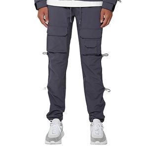 Achetez un ensemble de vêtements de sport décontractés légers sur mesure pour hommes, ensemble de survêtement cargo deux pièces, entraînement d'été, motif uni, séchage rapide, tissu éponge - Product Image 6