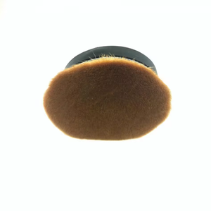 <span class=keywords><strong>Pinceau</strong></span> <span class=keywords><strong>Kabuki</strong></span> ovale plat pour fond de teint, vegan, doré rose, à faible MOQ, pour le maquillage, vente en gros, économique, pour le voyage et le rangement - Product Image 3