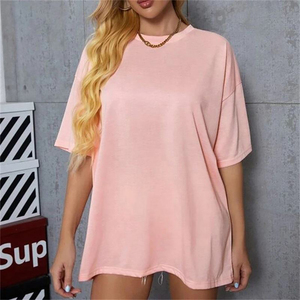 Camiseta Clásica de Cuello Redondo Estampada para Mujer, Top Informal de Algodón Suave y Cómodo para un Look Informal sin Esfuerzo - Product Image 3