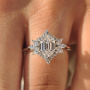 Best Quality Vintage Elegant Fashion Moissanite 925 <b>Silver</b> Rhodium Plated Prong Setting Women's Luxury Jewelry Wedding Party - Product Image 3