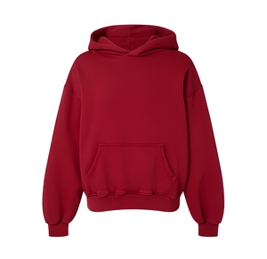 Sudadera con capucha personalizada con estampado puff, de algodón grueso, estilo boxy, con etiqueta privada para marcas estadounidenses de ropa urbana de lujo. - Product Image 4