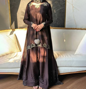 Diseñador tradicional étnico 3 piezas Readymade Sharara Kameez Indian Georgette Impresión digital Encaje Pallu Bordado Fiesta Invierno - Product Image 1