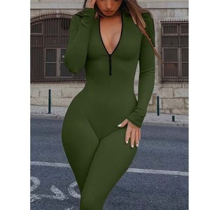 Combinaison décontractée d'été pour femme avec logo personnalisé ODM, sans manches, couleur unie, avec poches, séchage rapide - Product Image 3