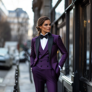 Ensemble de costume pour femme, blazer classique et pantalon droit, tenue de bureau professionnelle, tenue décontractée pour les réunions de travail, mariage - Product Image 1