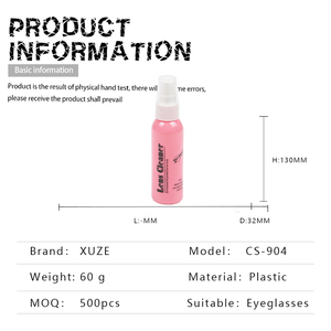 Limpiador de lentes de 60ml al por mayor, espray líquido con logotipo personalizado, producto para el cuidado de gafas de sol ópticas, limpieza de gafas - Product Image 2