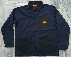 Toile en coton 100% lourd pour hommes, sur mesure |   Veste en twill de coton pour l'hiver, col rabattu, unisexe, rembourrée, boutonnée - Product Image 2