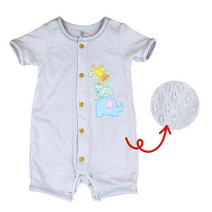 Ropa de bebé, mono de fibra de bambú, pijama hecho en Tailandia, venta al por mayor, diseño de tigre para recién nacidos, niños y niñas, manga corta - Product Image 2