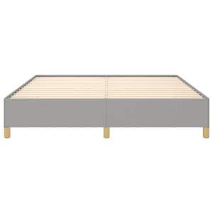 Cadre de lit en bois gris clair California King durable, fabriqué en polyester résistant - Product Image 5