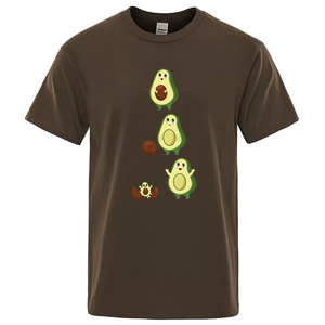 T-shirt Homme Nouvelle Qualité Dessin Animé Mignon Avocat Amusant Vêtements Homme Hip Hop T-shirts Amples Respirants Hauts de Rue Motif Coton - Product Image 3