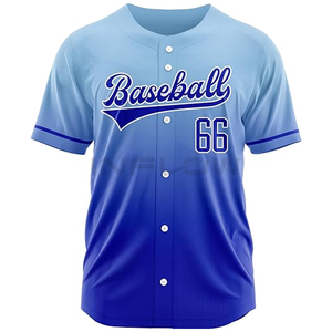 Camiseta de Béisbol Personalizada para Hombre, Uniforme Transpirable con Opciones de Tallas Grandes, 100% Poliéster, Impresión por Transferencia de Calor - Product Image 1