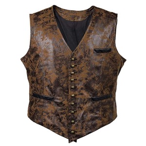 Chaleco de Motocicleta de Cuero Personalizado para Hombre, Chaleco de Motociclista de Cuero Vacuno Genuino de Grado A - Product Image 1