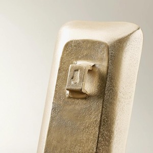 Applique murale moderne en métal texturé, porte-bougie rectangulaire côtelé, bougeoir de luxe pour hôtel et restaurant, décoration murale artistique - Product Image 6