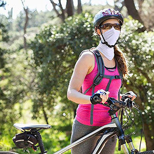 Cagoule d'été anti-UV respirante unisexe réglable pour le cou, masque facial de moto, bandana, écharpe avec passant d'oreille - Product Image 6