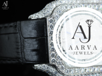 Montre de luxe de style habillé avec incrustation de diamants de haute qualité, réserve de marche mécanique, boîtier en acier inoxydable, bracelet en cuir, analogique 30 mm, 20 mm