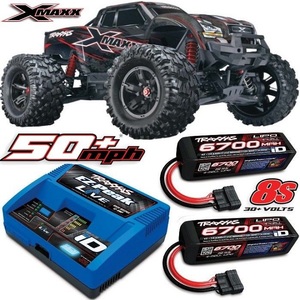 รถบรรทุกความเร็วสูงแบบไร้แปรงถ่าน NEW SALES ARRMAS 1/5 8S EXB AVC 4X4 RTR สีดำ - Product Image 1