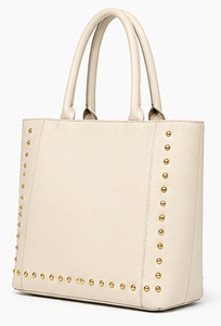 Sac fourre-tout de luxe Gravs en cuir véritable clouté pour femme, grande capacité, fermeture magnétique, style anglais, sac à bandoulière - Product Image 4