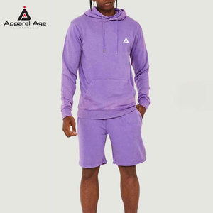Design Customized Best Quality Men Hoodie Short <b>Set</b> For Jogging Wholesale 100% Cotton Men Hoodie Short <b>Set</b> For Adults - Product Image 2