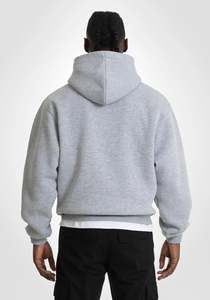 Sweat-shirts classiques d'hiver à fermeture éclair en molleton brossé de coton, vêtements décontractés, logo personnalisé, design uni, haute qualité, vintage, 450 GSM, coupe ample et carrée - Product Image 5