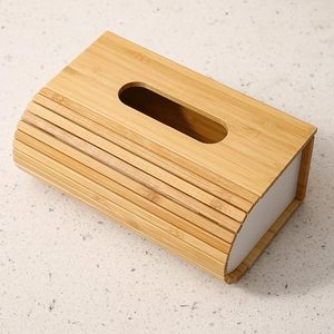 Aqdus Saleem Handmade Classic Bamboo Rectangular Reusable Paper Tissue Box Cover Eco-Friendly Tabletop for Bathroom Bedroom - Product Image 1