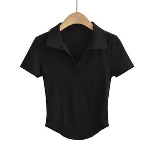 เสื้อยืดคอกลมแขนสั้นทรงปกติ ผ้าฝ้ายถัก 100% แห้งเร็ว ลายเรียบ สไตล์ลำลองสำหรับผู้หญิง ยี่ห้อ Spice Girl - Product Image 5