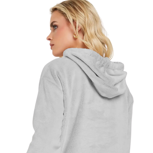 Womens Pullover Hoodie Tracksuit Casual Fleece <b>Two</b> <b>Piece</b> <b>Lounge</b> <b>Set</b> Relaxed Fit Long Sleeve Hooded Activewear Gym Workout Outfit - Product Image 4