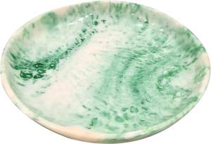 Round Eco-Friendly Stocked <b>Polished</b> Decorative Plate Pink Resin Minimalist Design Solid Color <b>Plastic</b> Surface Modern Tableware - Product Image 2
