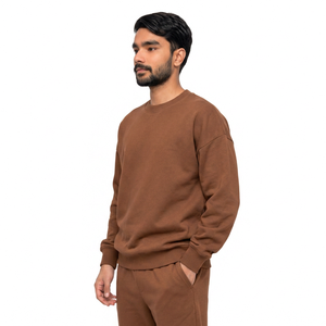 Sudadera personalizada al por mayor, estilo streetwear relajado, teñida con pigmentos y bordada, para marcas estadounidenses - Product Image 3