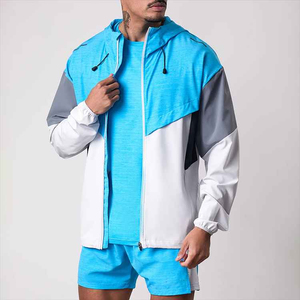 Survêtement coupe-vent pour homme avec logo personnalisé, respirant et léger, idéal pour la gym, le fitness et les sports de plein air - Product Image 6