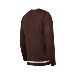 Pull en maille col V pour homme, manches longues, doux, respirant, séchage rapide, anti-boulochage, léger, côtelé, décontracté, hiver, élégant, bureau - Product Image 2