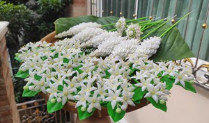 Tiges de fleurs en argile blanche, arrangement floral artificiel, fausses branches fleuries pour la décoration de mariage et de fête - Product Image 5