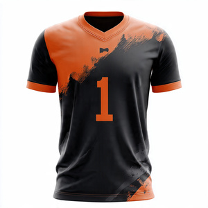 Camiseta de Fútbol Sublimada Deportiva 100% Poliéster con Número de Equipo, Camisetas de Fútbol con Cuello en V, Camisetas de Fútbol Estampadas - Product Image 5