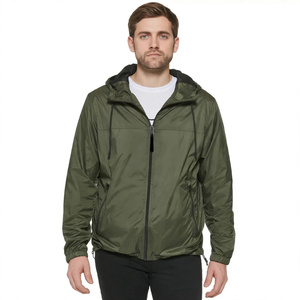 Men's Orange Waterproof <b>Hooded</b> <b>Rain</b> <b>Jacket</b> Casual Outdoor Wear Polyester Material Hiking Camping Use - Product Image 1