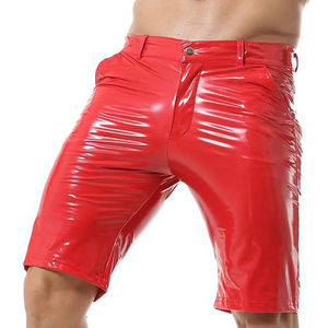 <b>Men's</b> Sheep Skin Real Leather <b>Shorts</b> Custom Waist Size Coated Pattern OEM Split Leather <b>Shorts</b> for <b>Dress</b> Outdoor - Product Image 4