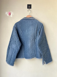 Handmade 100% Cotton Velvet Suzani Kimono Jacket | Autumn Winter Breathable Quick Dry Eco-Friendly Quilted O-Neck <b>Boho</b> - Product Image 5