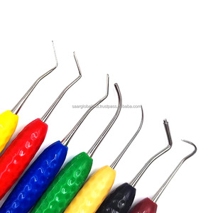 SAAR GLOBAL SURGICAL INSTRUMENTS Crochet d'exploration dentaire à extrémité unique en acier inoxydable, certifié CE, avec poignée ergonomique, réutilisable, direct - Product Image 5