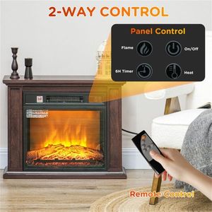Caminetto Elettrico Moderno con Telecomando, Fiamma LED, Design in Vetro e Acciaio per Casa, Hotel e Camper - Product Image 4