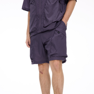 OEM Unisex Lightweight Sun Protection Clothing Sportwear Suit Custom Men Windproof Nylon Windbreaker Jacket Shorts Set <b>Tracksuit</b> - Product Image 5