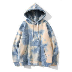 Sweat-shirt à capuche unisexe tie-dye, coupe oversize, manches classiques, tricoté, décontracté, avec poche, style automne - Product Image 5
