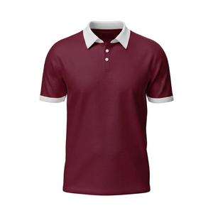 Polo en coton et polyester pour homme Bosha 2023, manches courtes, couleur unie, broderie, séchage rapide, décontracté, ODM, blanc, vêtements de sport - Product Image 5
