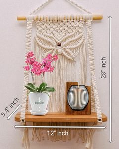 Tapiz de Pared de Macramé Bohemio Indio de Algodón Tejido a Mano, Ideal para Dormitorio, Pasillo, Habitaciones Infantiles y Juveniles, para Toda Ocasión - Product Image 3
